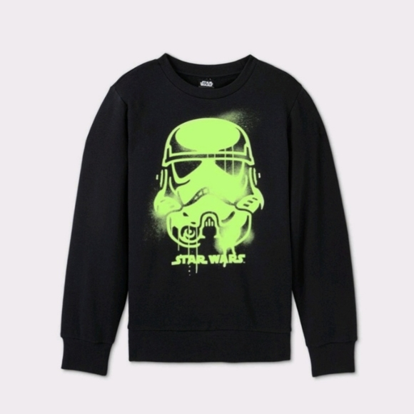 Glow In The Dark STAR WARS Stormtrooper Graphic Sweatshirt Top - Picture 1 of 3